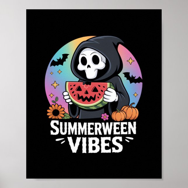 Watermelon Summerween Skeleton Vibes Poster (Framsidan)