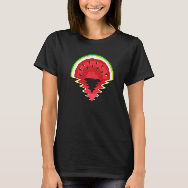 Watermelon Sunset Sunrise Reflection Sand Surfa Su T Shirt (Framsida)