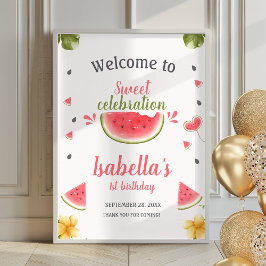 Watermelon Sweet Girl Fruit Poster välkomstskylt
