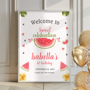 Watermelon Sweet Girl Fruit Poster välkomstskylt