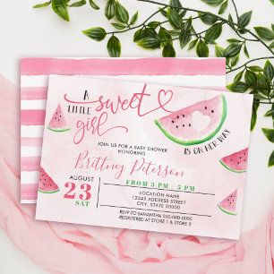 Watermelon Sweet Girl Shower Inbjudningar