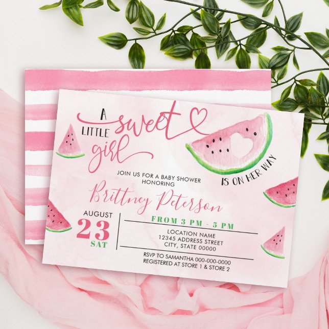 Watermelon Sweet Girl Shower Inbjudningar (Skapare uppladdad)