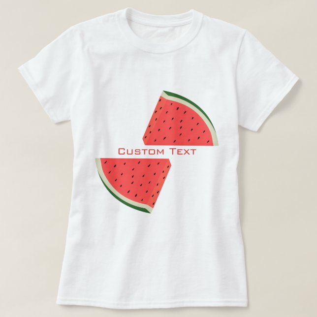 Watermelon T-Shirt Anpassningsbar Trext Namn (Design framsida)