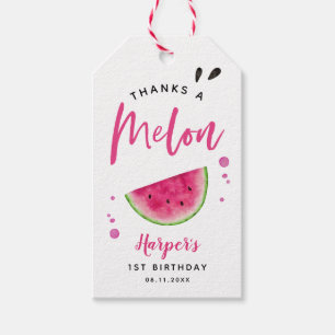 Watermelon Tack för en Melon Girl's Födelsedagsf Presentetikett