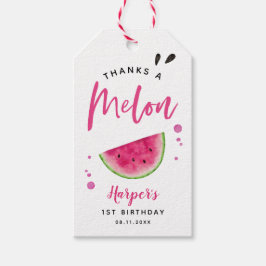 Watermelon Tack för en Melon Girl's Födelsedagsfes Presentetikett