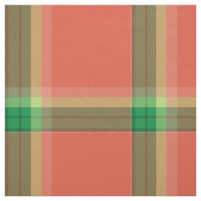Watermelon Tartan Fabric Tyg (Provkarta)
