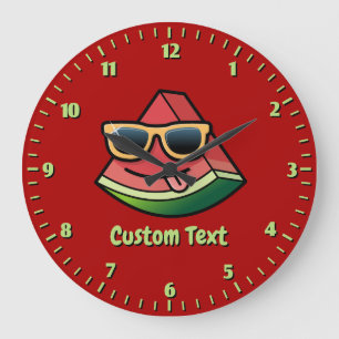 Watermelon Tecknad Large Clock Stor Klocka