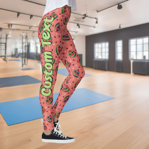 Watermelon Tecknad Mönster Leggings