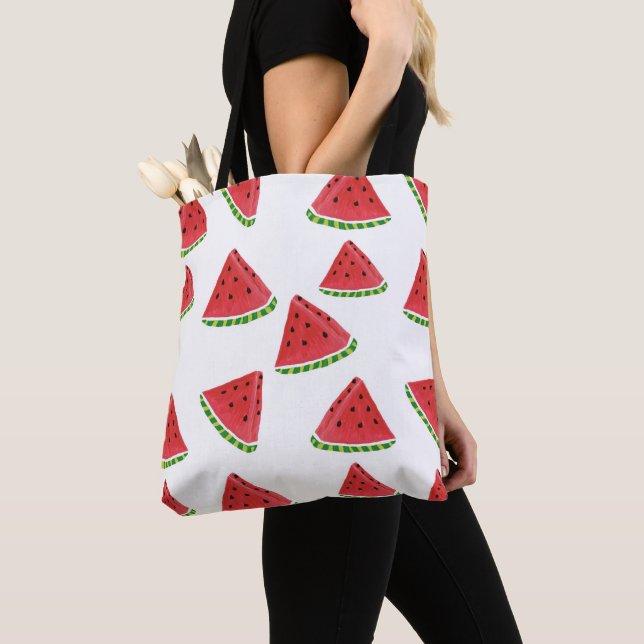 Watermelon Tote Bag Tygkasse (Närbild)