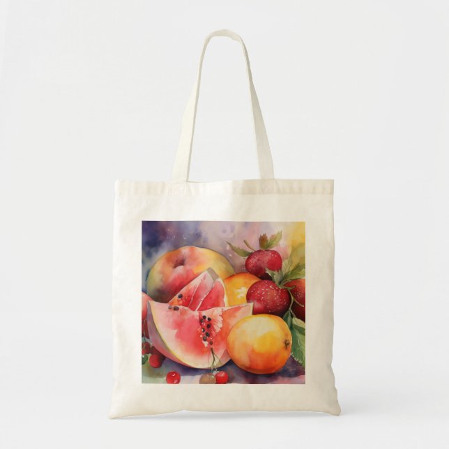 WATERMELON TOTE BAGS TYGKASSE (Framsidan)
