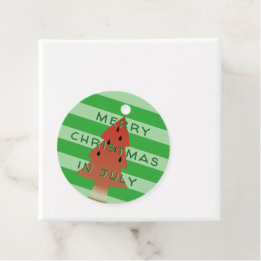 Watermelon Träd jul i juli Grönt Stripe Gåvor Etiketter