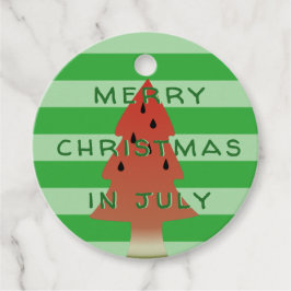 Watermelon Träd jul i juli Grönt Stripe Gåvor Etiketter