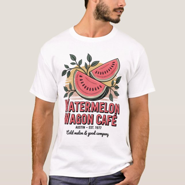 Watermelon Wagon Café T Shirt (Framsida)