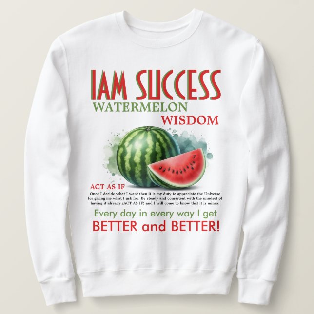WATERMELON WISDOM LÅNG ÄRMAD TRÖJA (Design framsida)