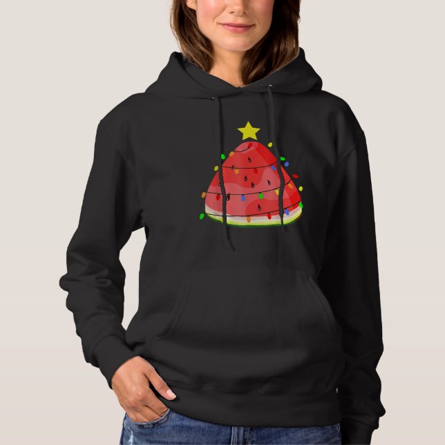 Watermelon Xmas Tree Beach Summer Christmas in Jul T Shirt (Framsida)