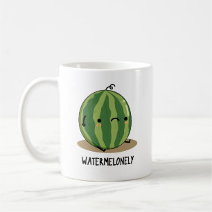 Watermelonely Funny Watermelon Fruit Pun Kaffemugg