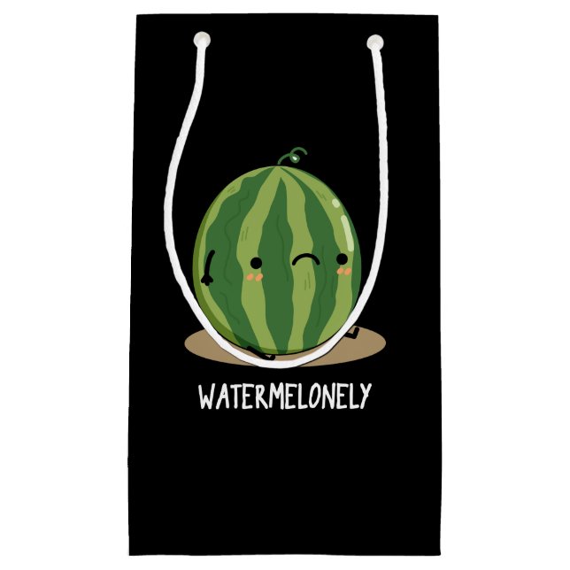 Watermelonely Funny Watermelon Fruit Pun Mörk BG (Framsidan)