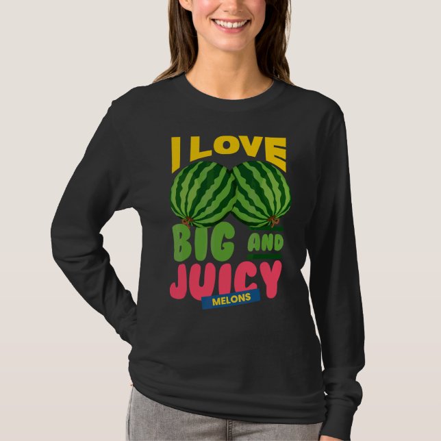 Watermelons I Kärlek Big Juicy Melons I Vegan Gard T Shirt (Framsida)