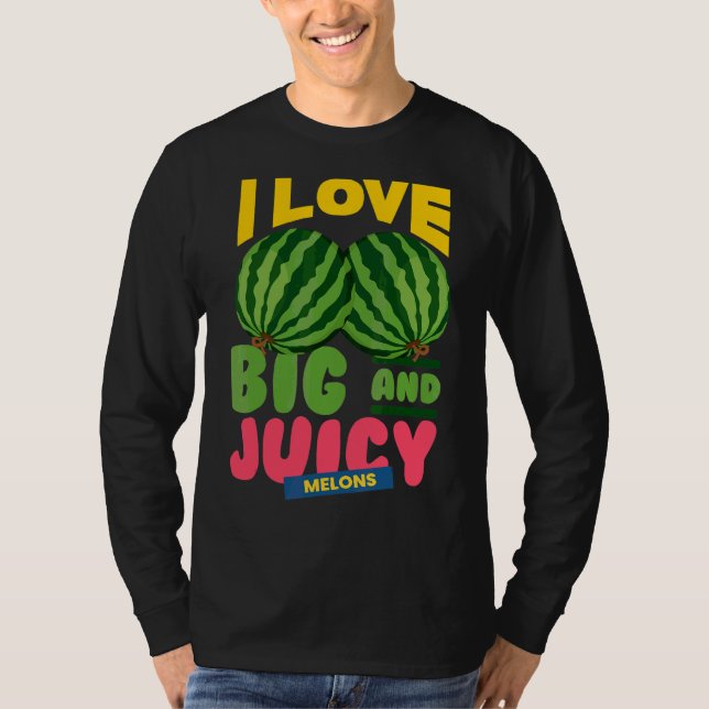 Watermelons I Kärlek Big Juicy Melons I Vegan Gard T Shirt (Framsida)