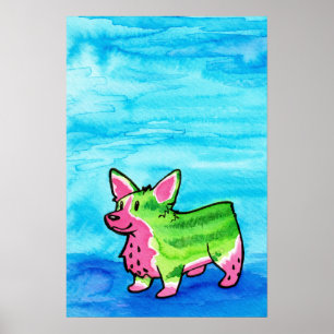 Watermelorgi Watercolor Poster