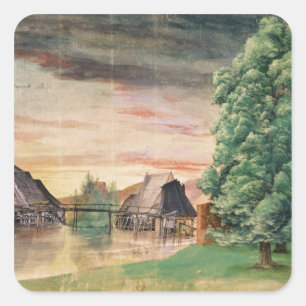 Watermillen, 1495-97 fyrkantigt klistermärke