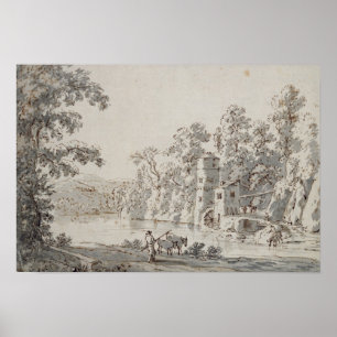 Watermillen vid Ford Poster