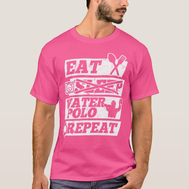 Waterpolo Sport - Upprepning av eat Ssov Vatten Po T Shirt (Framsida)
