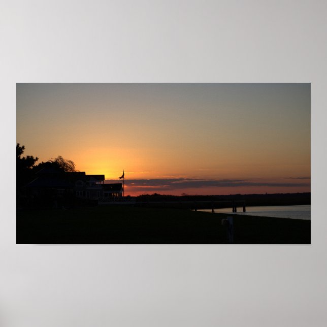 Waterscape Sunset Photo Poster (Framsidan)