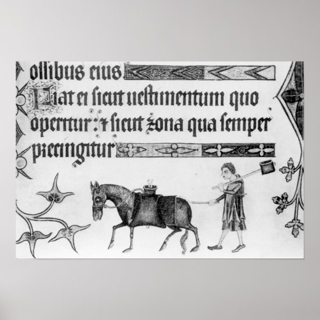 Waterseller,illustration från "Luttrell Psalter" Poster (Framsidan)