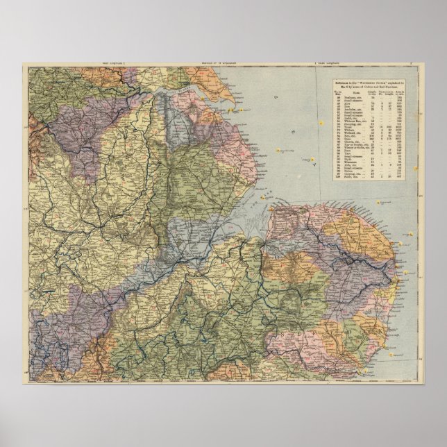 Watershed karta England, Wales 4 Poster (Framsidan)