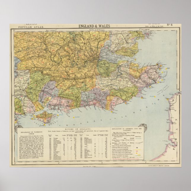 Watershed karta England, Wales 6 Poster (Framsidan)