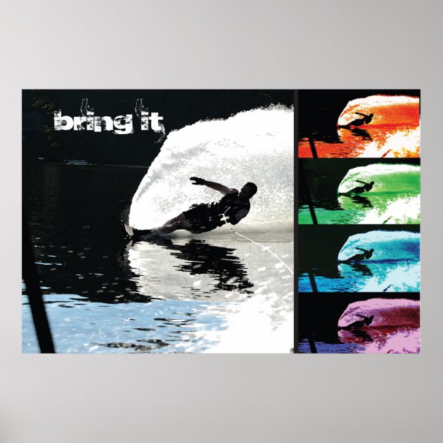 Waterski slalom poster - BRING IT (Framsidan)