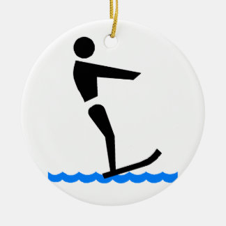 Waterskiing Julgransprydnad Keramik