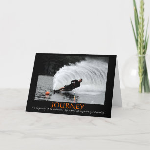 Waterskiingmotivationkort (tonade B&W) Kort
