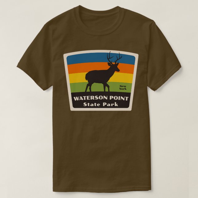 Waterson Point State Park New York Roaming Hjort T Shirt (Design framsida)