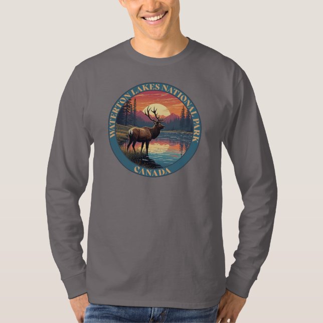 Waterton Lakes nationalpark i Kanada T Shirt (Framsida)