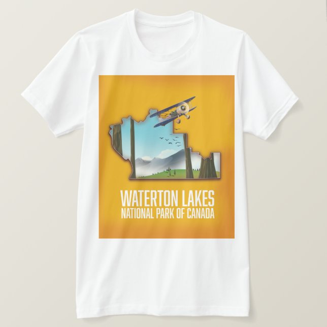 Waterton Sjöar National Park of Canada Art Print T Shirt (Design framsida)