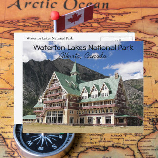 Waterton Sjöar nationalpark, Alberta, Kanada Vykort