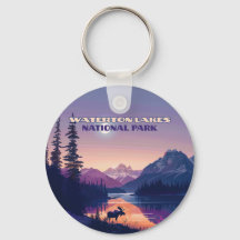 Waterton Sjöar nationalpark Canada Alberta Card