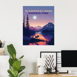 Waterton Sjöar nationalpark Canada Alberta Poster