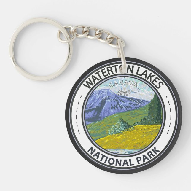 Waterton Sjöar nationalpark Canada Badge (Framsidan)