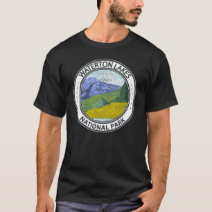 Waterton Sjöar nationalpark Canada Badge T Shirt