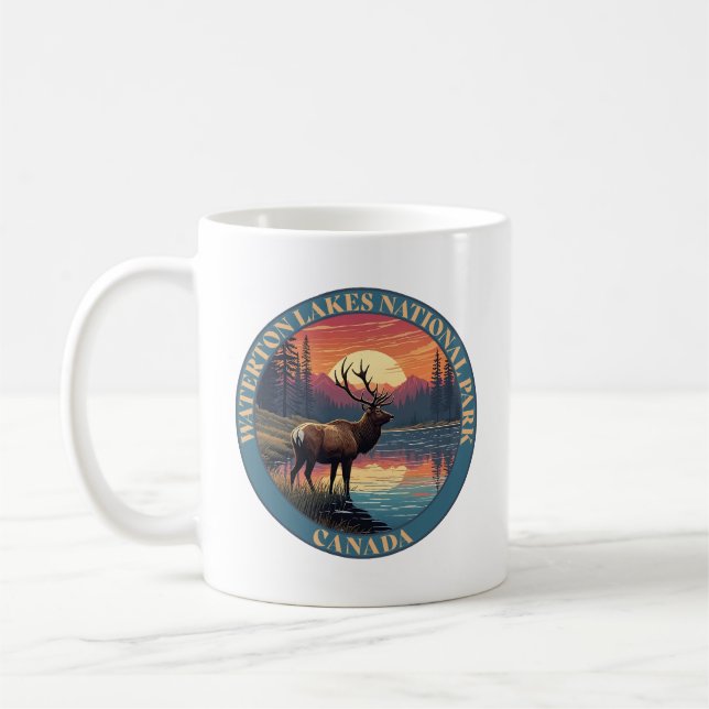 Waterton Sjöar nationalpark i Kanada Kaffemugg (Vänster)