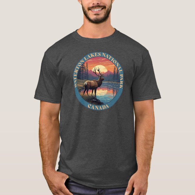 Waterton Sjöar nationalpark i Kanada T Shirt (Framsida)