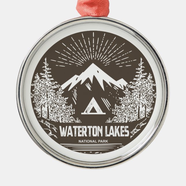 Waterton Sjöar nationalpark Julgransprydnad Metall (Framsidan)