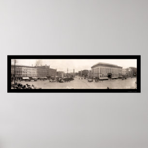 Watertown NY foto 1909 Poster