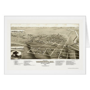 Watertown panorama- karta för SD - 1883 Hälsningskort