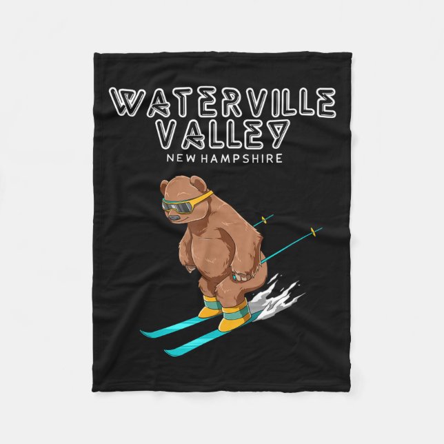 Waterville Valley New Hampshire - Funny Ski Grizzl Fleecefilt (Framsidan)