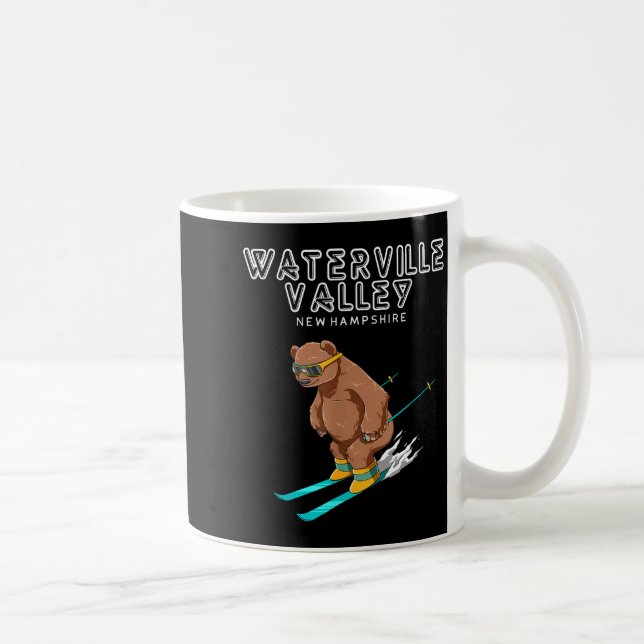 Waterville Valley New Hampshire - Funny Ski Grizzl Kaffemugg (Höger)