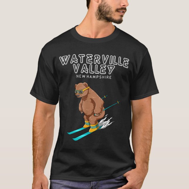 Waterville Valley New Hampshire - Funny Ski Grizzl T Shirt (Framsida)